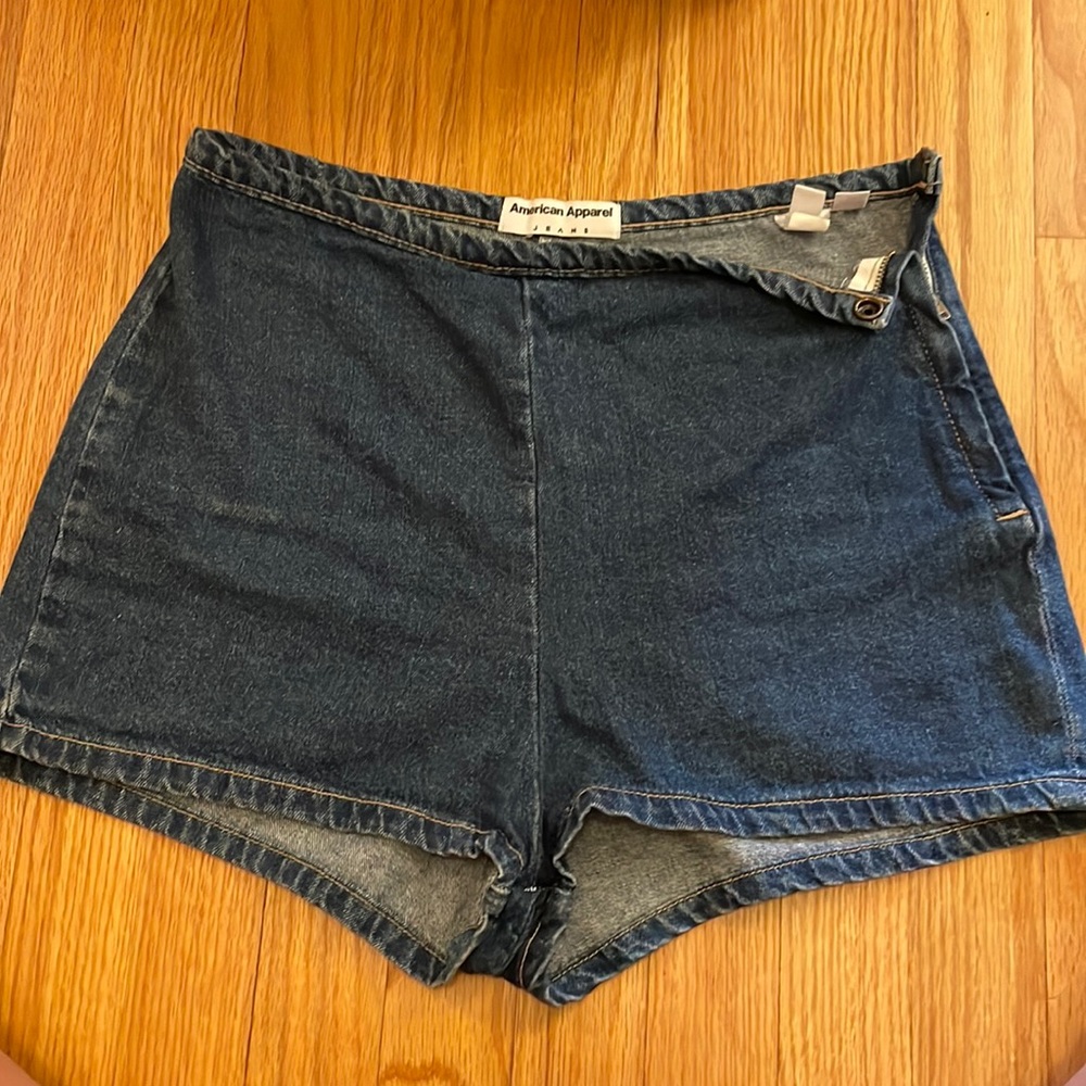 High waisted jean shorts